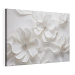 Canvas Schilderijen Groep witte bloemen