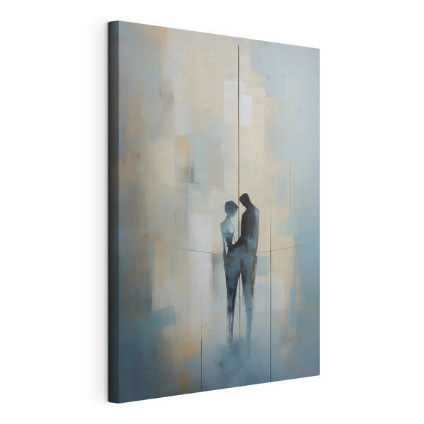 Canvas Schilderijen Schilderij van een man en een vrouw