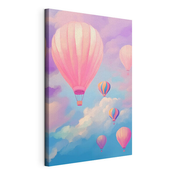 Een groep heteluchtballonnen in de lucht Canvas Schilderijen Een groep heteluchtballonnen in de lucht