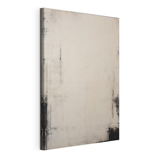 Wit en zwart geschilderde muur Canvas Schilderijen Wit en zwart geschilderde muur