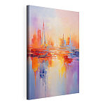 Canvas Schilderijen Schilderij van een stad