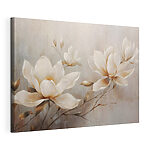 Canvas Schilderijen Schilderij van witte bloemen