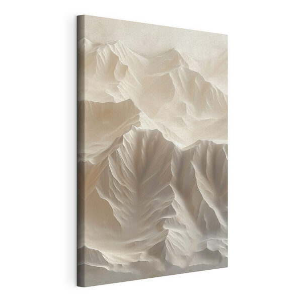 Witte bergketen met vele lagen sneeuw Canvas Schilderijen Witte bergketen met vele lagen sneeuw