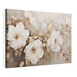 Canvas Schilderijen Schilderij van witte bloemen