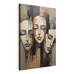 Canvas Schilderijen Schilderij van een groep mensen