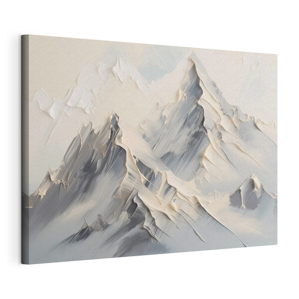 Canvas Schilderijen Schilderij van een bergketen