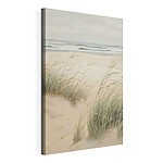 Canvas Schilderijen Strand met gras en zand