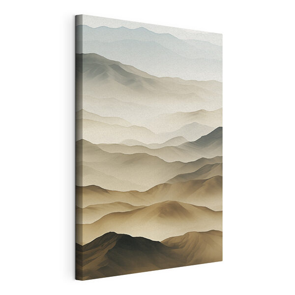 Berglandschap met mist Canvas Schilderijen Berglandschap met mist