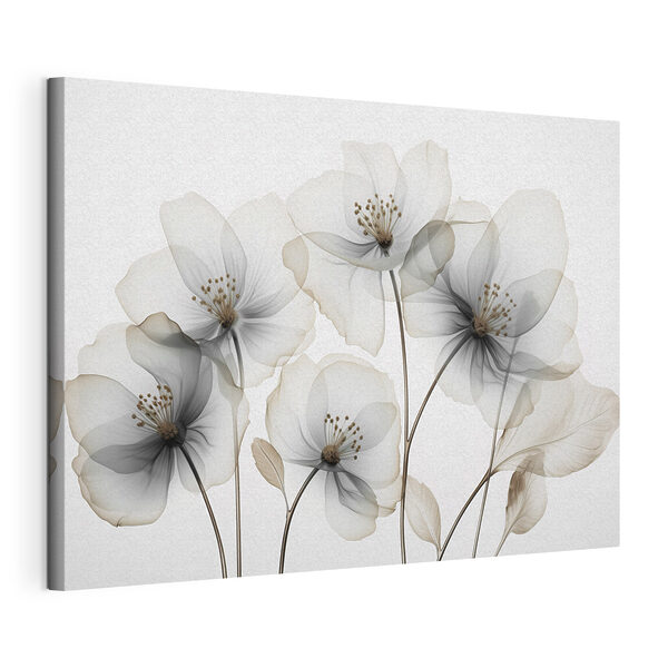 Canvas Schilderijen Boeket met bruine stelen