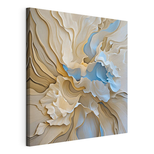 Canvas Schilderijen Witte en blauwe krullen