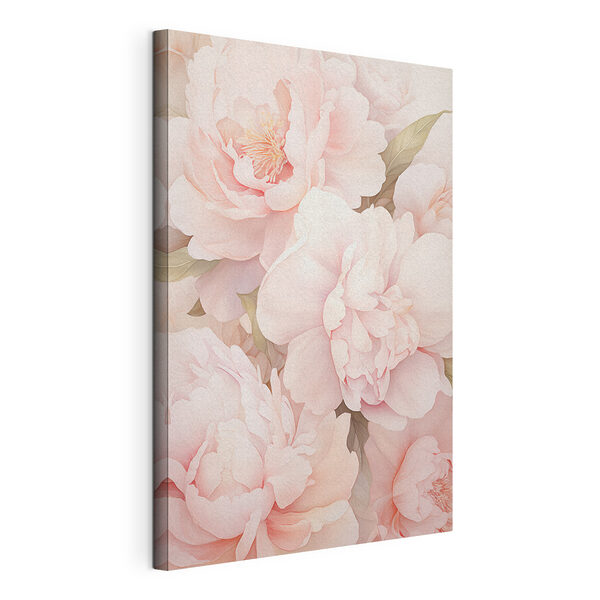 Verfijnde bloesems in zachte pasteltinten Canvas Schilderijen Verfijnde bloesems in zachte pasteltinten