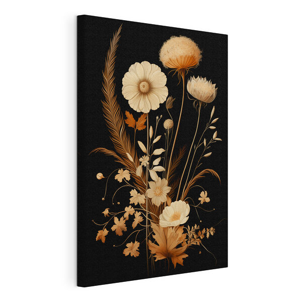 De elegantie van de natuur tegen een donkere achtergrond Canvas Schilderijen De elegantie van de natuur tegen een donkere achtergrond