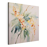 Canvas Schilderijen Schilderij van bloemen op een witte ondergrond