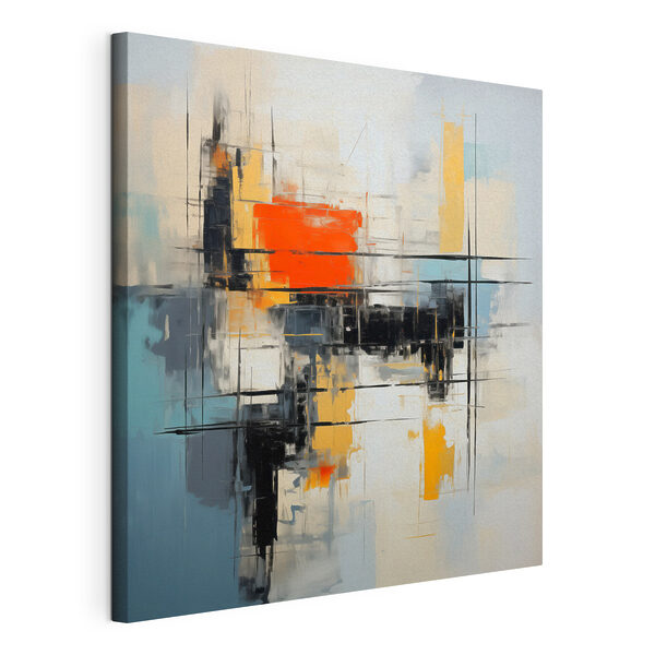 Canvas Schilderijen Schilderij van een kleurrijk abstract kunstwerk