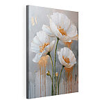 Canvas Schilderijen Schilderij van witte bloemen