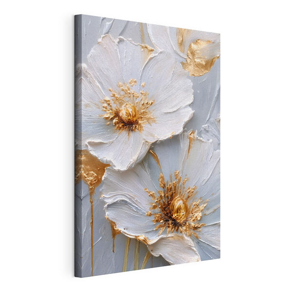 Prachtige bloemen in zachte tinten Canvas Schilderijen Prachtige bloemen in zachte tinten