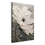 Canvas Schilderijen Witte bloem met een zwart hart