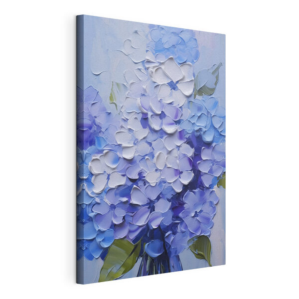 Canvas Schilderijen Schilderij van bloemen op een witte ondergrond