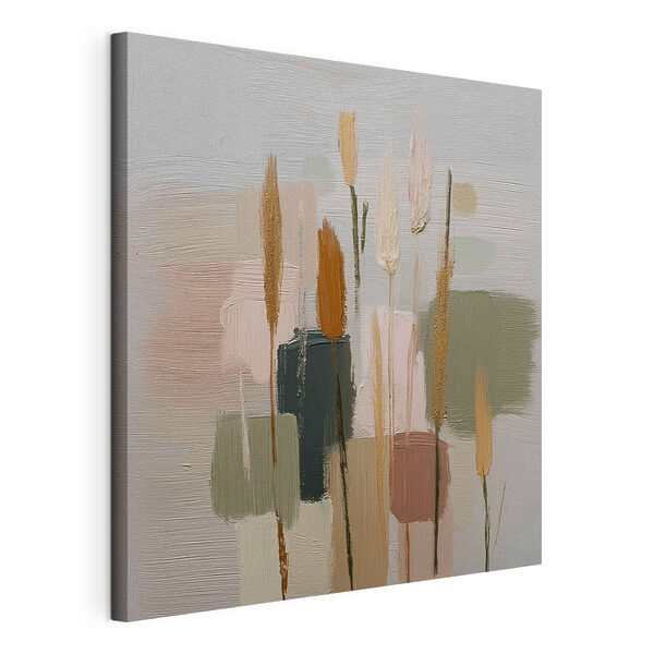 Schilderij van planten in verschillende kleuren Canvas Schilderijen Schilderij van planten in verschillende kleuren