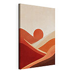 Canvas Schilderijen Rood-wit landschap