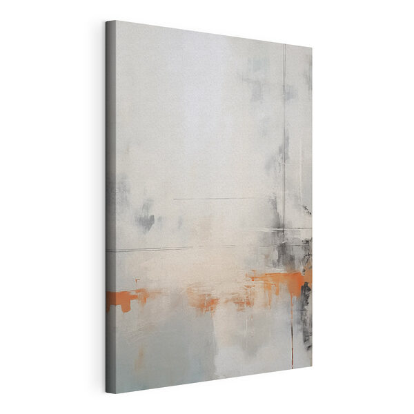 Canvas Schilderijen Schilderij in wit en oranje