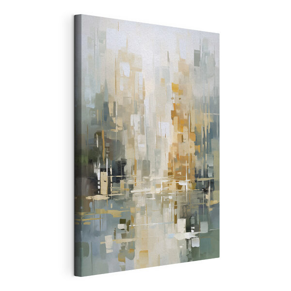 Canvas Schilderijen Schilderij van een stad