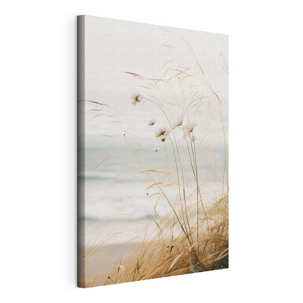 Zachte golven en wuivend gras Canvas Schilderijen Zachte golven en wuivend gras