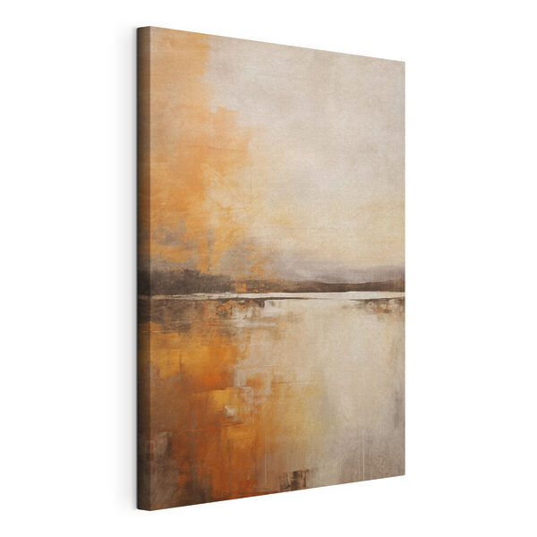 Schilderij van een meer Canvas Schilderijen Schilderij van een meer