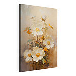 Canvas Schilderijen Schilderij van witte bloemen