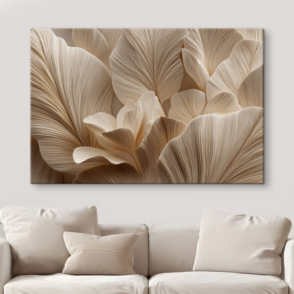 Verfijnde lagen van beeldhouwkundige elegantie Canvas Schilderijen Verfijnde lagen van beeldhouwkundige elegantie