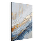 Canvas Schilderijen Golvende golven in zachte tinten
