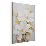 Canvas Schilderijen Elegante bloemen in zachte tinten