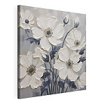 Canvas Schilderijen Schilderij van witte bloemen