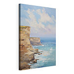 Canvas Schilderijen Schilderij van een klif aan zee