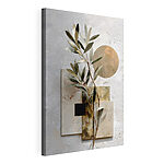 Canvas Schilderijen Plant met bladeren op een witte ondergrond