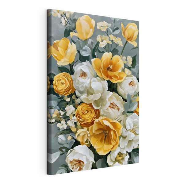 Schilderij van bloemen Canvas Schilderijen Schilderij van bloemen