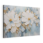 Canvas Schilderijen Elegante bloesems in zachte tinten