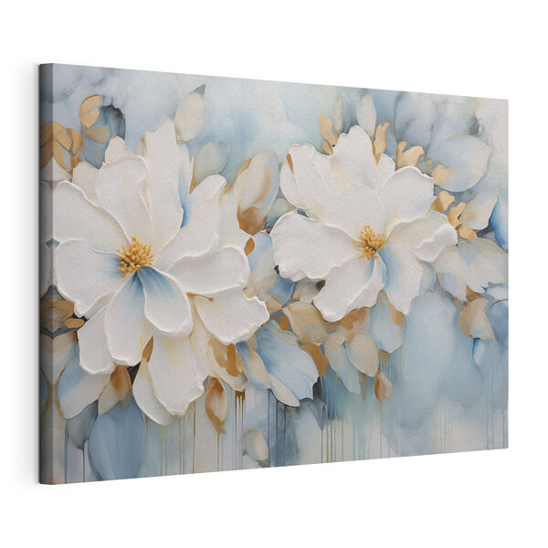 Elegante bloesems in zachte tinten Canvas Schilderijen Elegante bloesems in zachte tinten