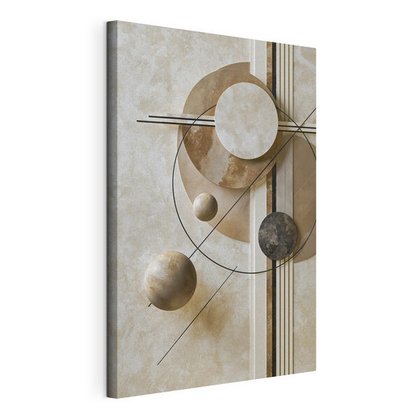 Wanddecoratie met cirkels en lijnen Canvas Schilderijen Wanddecoratie met cirkels en lijnen