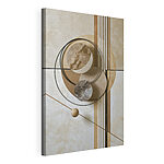 Canvas Schilderijen Abstract geometrisch ontwerp in aardetinten