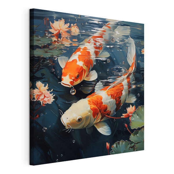 Twee vissen die in het water zwemmen Canvas Schilderijen Twee vissen die in het water zwemmen