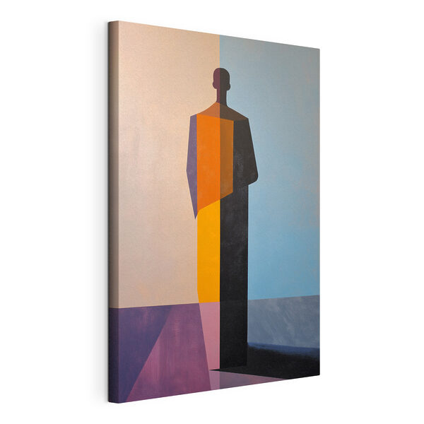 Schilderij van een persoon in een jurk Canvas Schilderijen Schilderij van een persoon in een jurk
