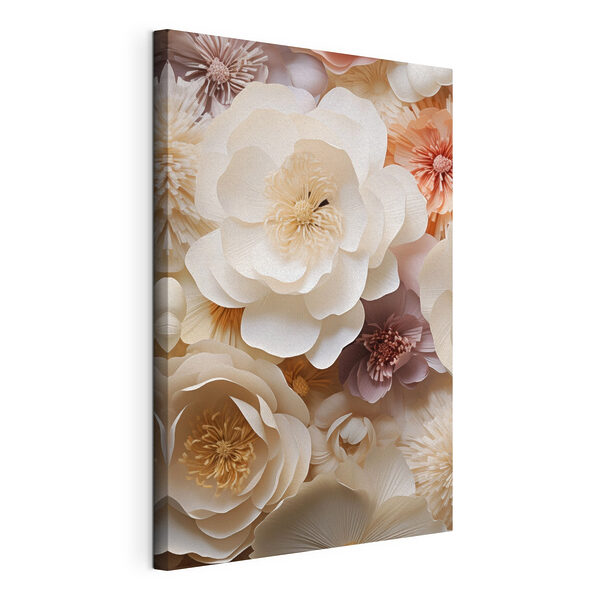 Groep papieren bloemen Canvas Schilderijen Groep papieren bloemen