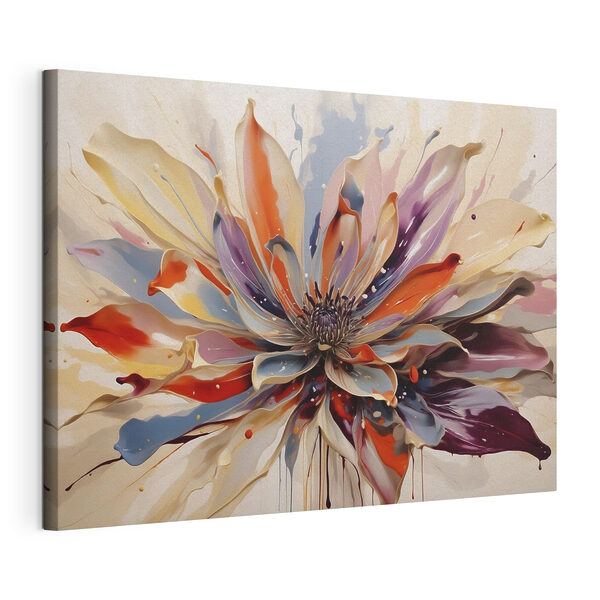 Schilderij van een bloem Canvas Schilderijen Schilderij van een bloem