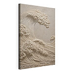Canvas Schilderijen Witte stof met golven