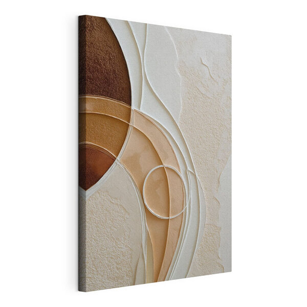 Canvas Schilderijen Elegante rondingen in zachte tinten