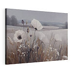 Canvas Schilderijen Zachte bloemen in een vredig landschap
