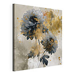 Canvas Schilderijen Bloemen met artistieke kleuraccenten