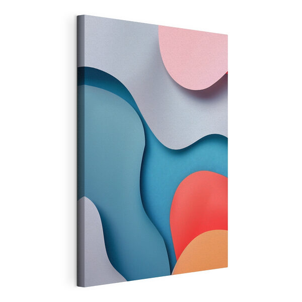 Kleurrijke uitgesneden papieren figuren Canvas Schilderijen Kleurrijke uitgesneden papieren figuren
