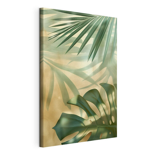 Een rustgevende, groene compositie uit de natuur Canvas Schilderijen Een rustgevende, groene compositie uit de natuur